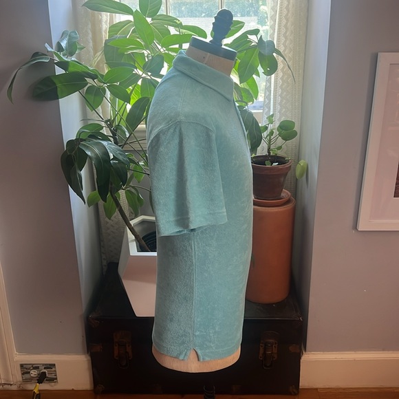 Howler Brothers plusherman terry polo w/ crab. Small Seafoam color. NWT - Picture 6 of 6